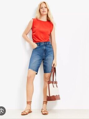 Loft Denim Bermuda Shorts